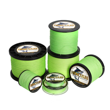 2000M 2187Yds Fluo Green 6lb-100lb HERCULES PE Braided Fishing Line 4 Strands